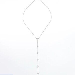 NEW CZ by Kenneth Jay Lane, Y Bezel Station Necklace